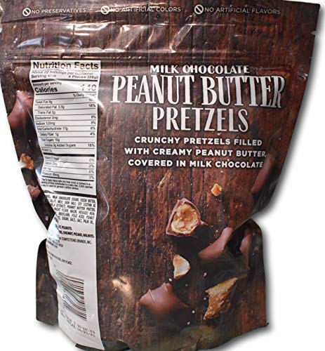 Harry London Gourmet Milk Chocolate Peanut Butter Pretzels- Crunchy Pretzels Filled with Creamy Peanut Butter and Covered in Milk Chocolate