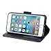 Arae Wallet case for iPhone 6s Plus/iPhone 6 Plus [Kickstand Feature] PU Leather with ID&Credit Card Pockets for iPhone 6 Plus / 6S Plus 5.5 inch (not for 6/6s) (Black)
