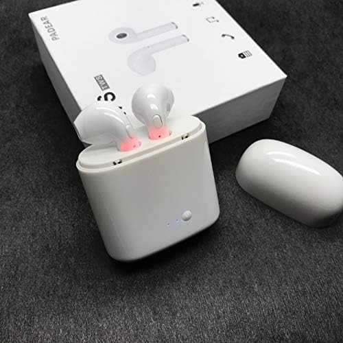 Bluetooth Headset,i7 Wireless Earbuds Charging Case Mini in-Ear Headphones Earphone Mic, Hands Free iPhone X 8 8plus 7 7plus 6S Samsung iOS Android Smartphones…