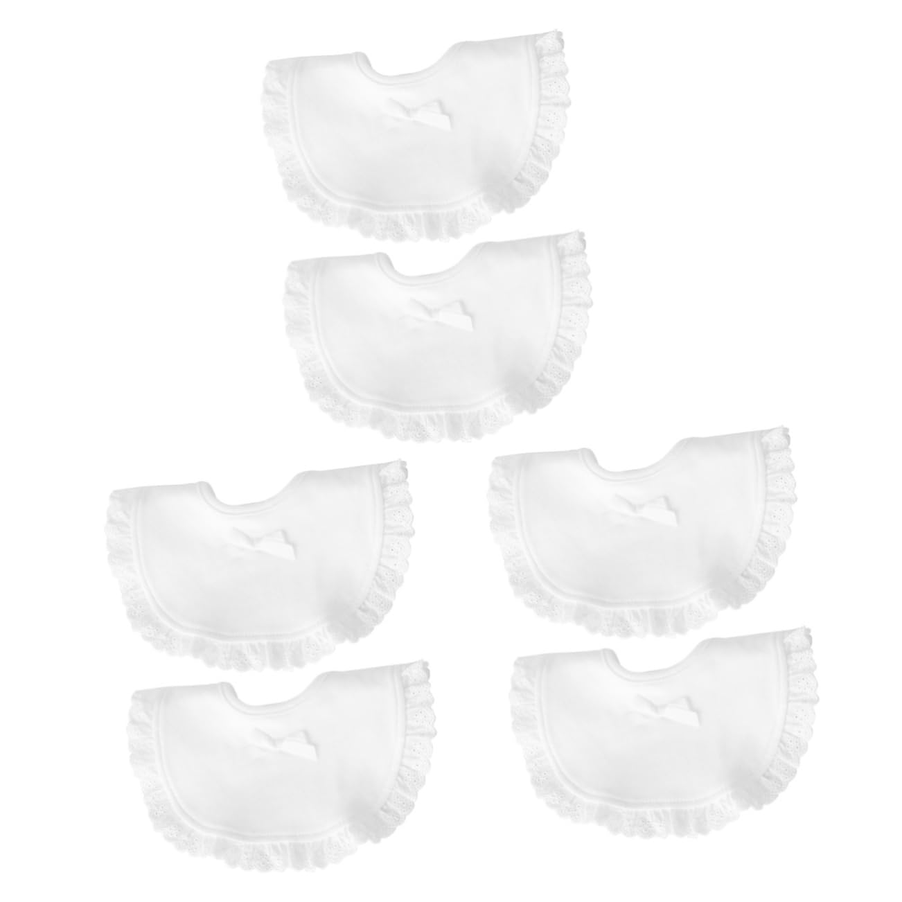 Toyvian 6 Pcs Baby Bib Kids Weaning Bib Baby Drool s Infant s Bandana Eating Muslin Scarf White Products Lace Pure Cotton Newborn