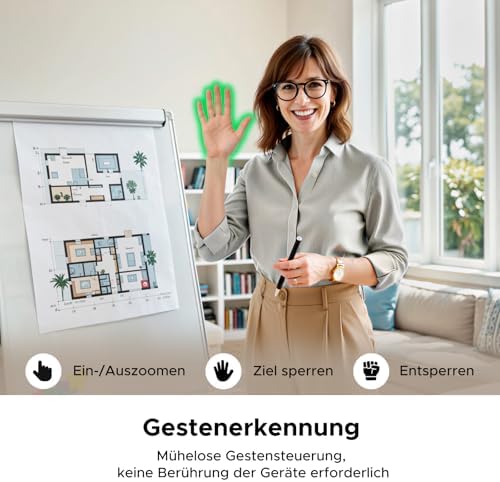 FineCam Pro 4K, Autofokus, KI-Gestensteuerung, mit Objektivdeckel