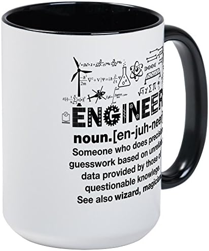 CafePress Engineer Funny Definition Mugs 15 oz (444 ml) Ceramic Coffee Mug