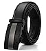 Xhtang Men's Solid Buckle with Automatic Ratchet Leather Belt 35mm Wide 1 3/8