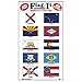 Assorted State Flag Stickers 1 in x 1-1/2 in Vinyl