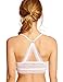 DOBREVA Women's Wire Free Deep V Lace Back Lightly Lined Soft Lace Bralette White Small