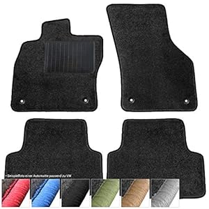 moto-MOLTICO Vloermatten auto velours autotapijten zwart automatten set 4-delig geschikt voor VW T-ROC Seat Ateca Skoda…