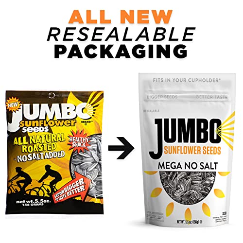 JUMBO SUNFLOWER SEEDS, Mega No Salt, 5.5Ounce (Pack of 12) Pricepulse