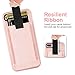 iPhone 8 Plus Wallet Case, ZVEdeng iPhone 8 Plus Card Holder Case with Elastic Strap, Multifunctional iPhone 8 Plus Case with Credit Card Holder, iPhone 7 Plus Shockproof Cover - Rose Gold