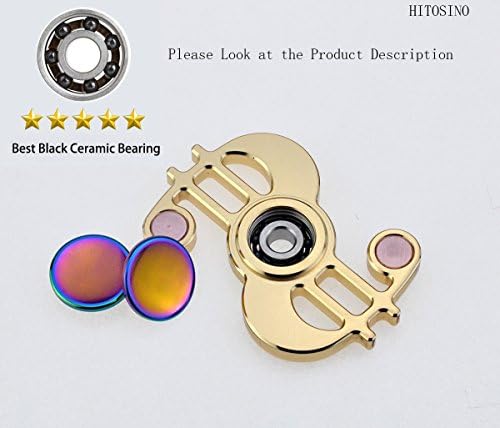 HITOSINO 2017 Newest Musical Note Cool dollar USA Cool Dollar sign Hand Spinner Copper Fidget Spinner Gyro Best Gifts Stress Reducer Fidget Toy Perfect for Stress Relief Great Gifts 2-4 Mins Spins