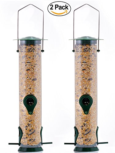 Graybunny gb-6847b classic tube feeder, 2-pack, premium…
