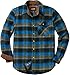 CQR Men's Flannel Long Sleeved Button-Up Plaid All Cotton Brushed Shirt, Plaid(hof110) - Flannel River, X-Large
