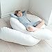 Meiz Pregnancy Pillow Cover Body Maternity Pillow Cover (55 inch, White)