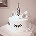 DOYOLLA Unicorn Party Cake Topper Unicorn Horn Ears Eyelash Chocolate Candy Molds Pack of 5