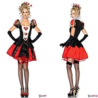Mua Hapyshop 魔女 ハートの女王 コスプレ レディース ハロウィン コスチューム プリンセス トランプ アリス 女王 クイーン 仮装 ドレス 貴族 お姫様 復古風 演出服 イベント パーティー 文化祭 大人 女性 Tren Amazon Nhật Chinh Hang 21 Fado