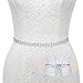 AWAYTR Bridal Rhinestone Wedding Belts - Crystal Bridesmaid Belt Prom Evening Dresses Accessories (#2-Silver)