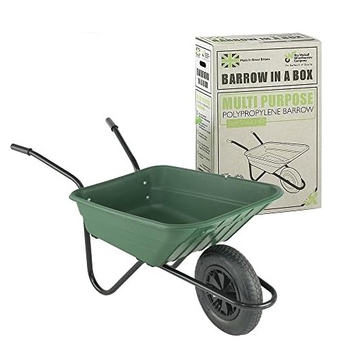 Walsall Wheelbarrows 90Ltr Shire Plastic Green Wheelbarrow Barrow In A