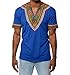 Karlywindow Dashiki Africa Short Sleeve T-Shirts V Neck Floral Print Tee Shirts Top