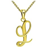 SEA OF ICE Letter Initial Necklace, Alphabet Letter Pendant Necklace, Sterling Silver, Gold, Rose Gold Necklace for Women, Elegant Initial Necklaces, Personalized Custom Women's Necklaces