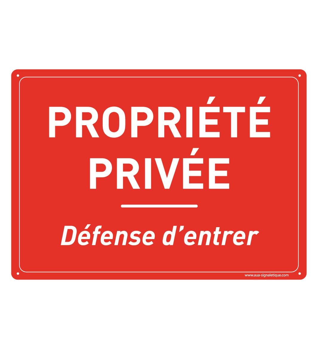AUA SIGNALETIQUE 202134-AP-p-210x150 Panel, Enter Private Property, 210 x 150 mm