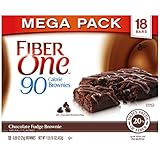 Fiber One Brownies, 90 Calorie Bar, Chocolate Fudge Brownie, 18 Fiber Bars Mega Pack, 16 oz