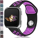 Wepro Bands Replacement for Fitbit Versa Smart Watch, Small, Large, Buckle, with Breathable Holes