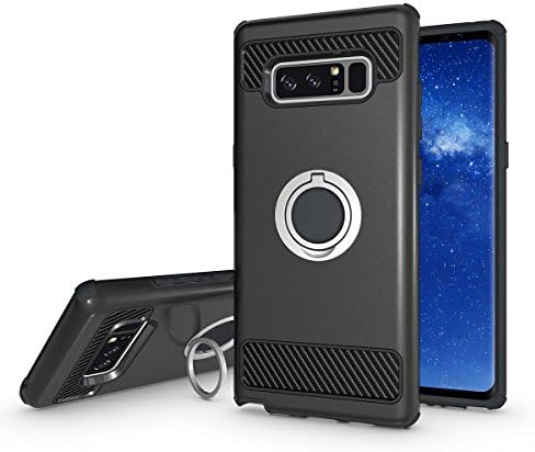 Lumiel Galaxy S8 Plus Case, Ring Holder Kickstand Ring Stand Grip With Metal Patch, Soft TPU Inner Hard PC Back, Shock Absorbing Bumper, Cover for Galaxy S8 Plus