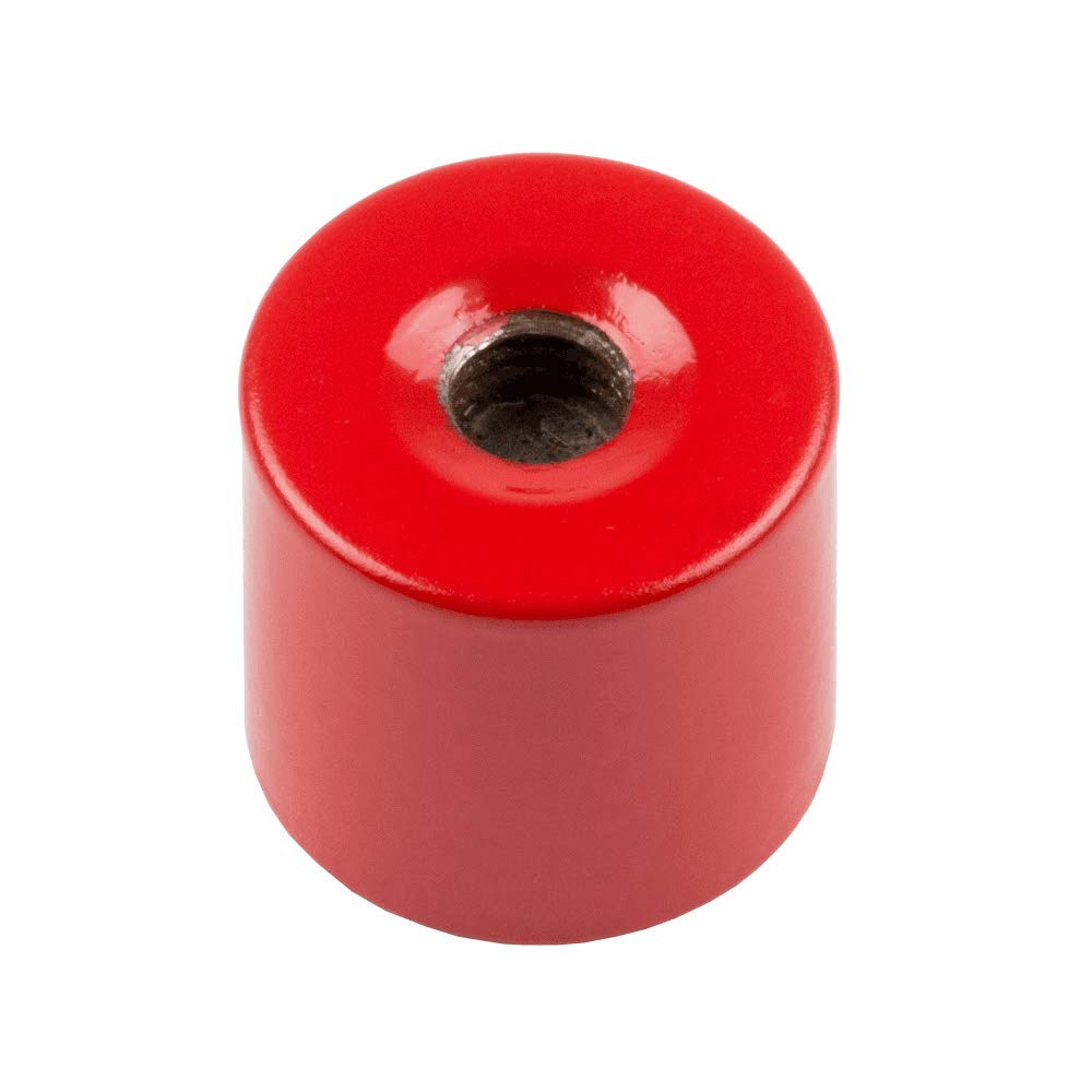 Alnico Deep Pot Magnet for High-Temperature, Engineering, and Manufacturing Applications - 17mm dia x 16mm thick c/w M6 threaded hole - 2.5kg Pull