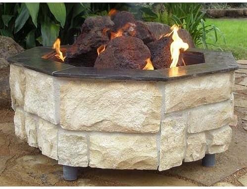 Amazon Com Firescapes Austin Lime Octagonal Natural Gas Fire Pit
