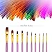Purple Paint Brushes, heartybay Paint Brush Set Round Pointed Tip Nylon Hair Artist Acrylic Brush Watercolor Oil Painting (10pcs)