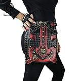 Punk Women Men Skull Waist Bags Vintage Crossbody Motorcycle Leather Leg Bag