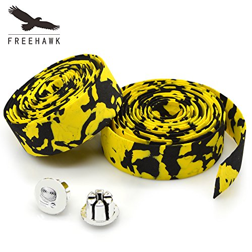 PiscatorZone Anti Skid Sponge Belt Bicycle Bar Tape Camouflage Sponge Handle Strap Mountain Bike Bandage Bicycle Accessories (Yellow Camouflage) - Thumbnail 6