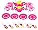 Liberty Imports Deluxe Pink Tea Set for Kids Pretend Play with Tea Pots, Cups, Dishes and Kitchen Utensils (18 pcs)