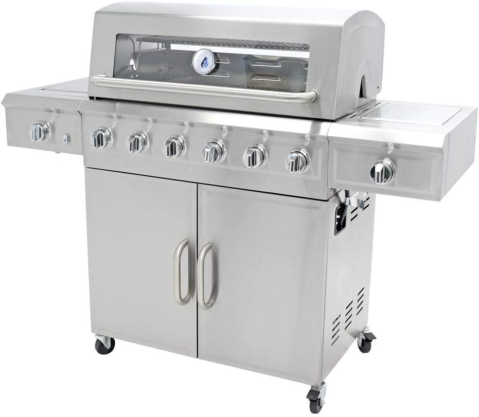 review 3 Embers 6 Burner Stainless Steel Dual Fuel Propane Gas Grill