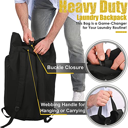 Backpack Laundry Bag, 115L Laundry Bag Heavy Duty Extra Large, Sturdy