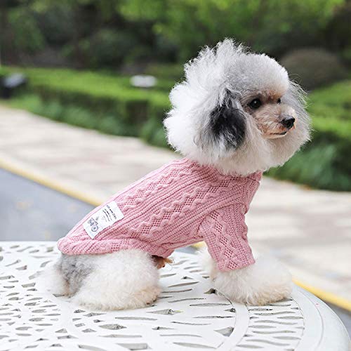 SunteeLong Small Dog Sweater Cute Knitted Classic Puppy Dog Sweaters