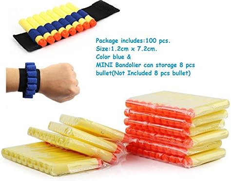 100 Pcs 7.2cm Foam Darts for Nerf N-strike Elite Series Blasters Toy Gun (Yellow)