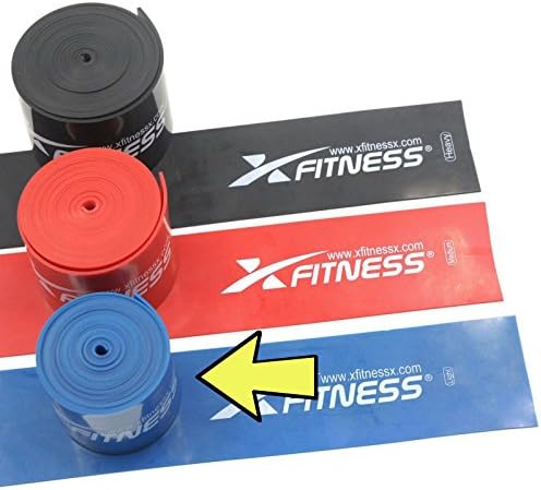 xFitness Floss Band by 3 Levels of Compression to Choose | Recovery, Compression & Flossing Sore Muscles, Increase Mobility | Best for CrossFit, Rehab Shoulder & Knee Injury