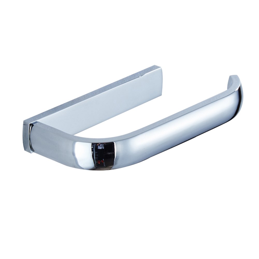 Weare Home All Brass Construction Silver Polished Chrome finished Toilet Paper Holder Toilet Roll Holder Wall Mounted Bathroom Accessories Simple Modern Elegant Decorative Design