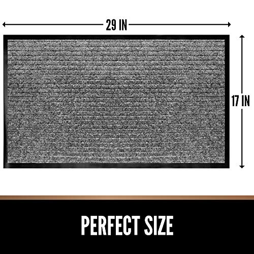 Gorilla Grip Heavy Duty Traffic Guard Doormat, 2 Pack, Durable Rubber Backing, Low Profile