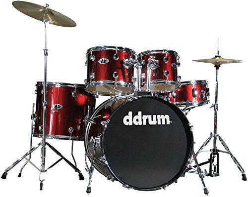 dDrum D2 Beginner 5 Piece Drum Set Blood Red