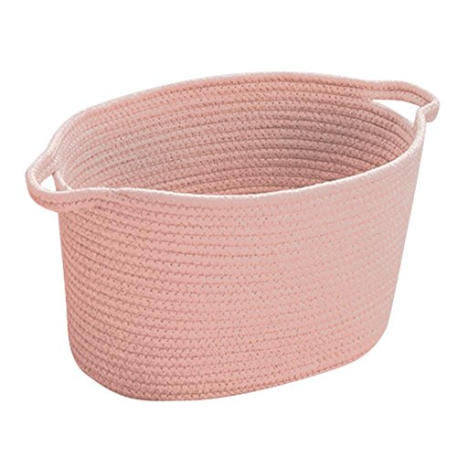 Foerteng Cotton Rope Woven Basket Laundry Basket Toy Clothes Sundries Storage Basket