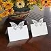 Pixnor 48pcs Table Place Cards Wedding Party Birthday Table Decoration Hollow Butterfly Style