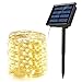 Solar String Lights, Ankway 200 LED Fairy Lights 8 Modes 3-Strands Copper Wire 72 ft Waterproof IP65 Solar String Lights Outdoor Indoor Patio Garden Christmas Decorative (Warm White)