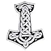 Glow in Dark Mjolnir The Hammer of Thor in Norse Patch Embroidered Badge Fastener Iron On Sew On Emblem