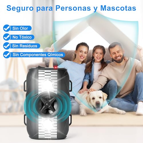 2PCS Ultrasónico Ahuyentador de Ratas para Coche con Flash, 3 Modos de Carga, Ahuyentador de Martas para Coche para Aticos, Hogar, Jardín y Automóviles