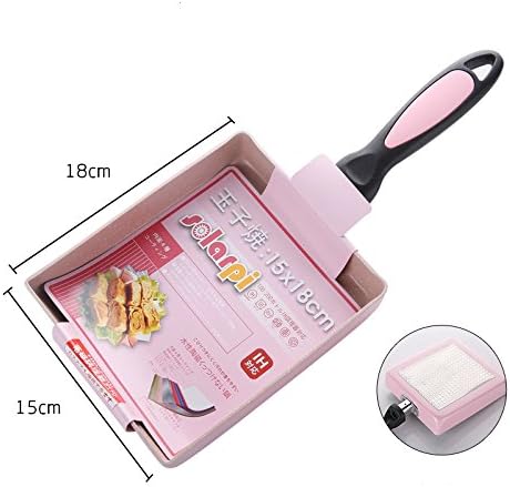 Olayer Frying Omelet Fried Eggs Square Pan Aluminum Non-stick Multi Color