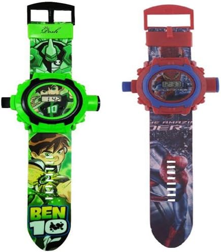 AQUARAS Digital Boy's & Girl's Watch (Multicolored Dial Multi Colored Strap) (Pack of 2)