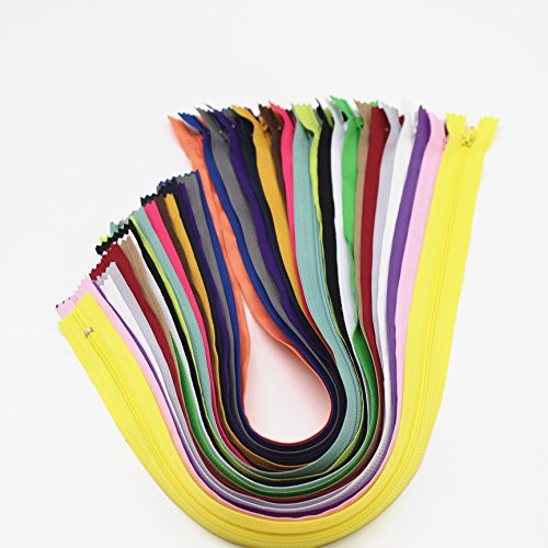Yahoga 50pcs 22 inch (55cm) nylon coil zippers for tail…