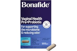 Bonafide Clairvee Vaginal Probiotic for Relief from Odor, Itching & Discharge, 1-Month Supply (15 Capsules)