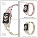 Wearlizer Rose Gold Bling Compatible with Apple Watch Bands 38mm 40mm Womens Rhinestone for iWatch Replacement Stainless Steel X Wristband Beauty Dress Bracelet(Metal Hand Removal Link) Series 4 3 2 1